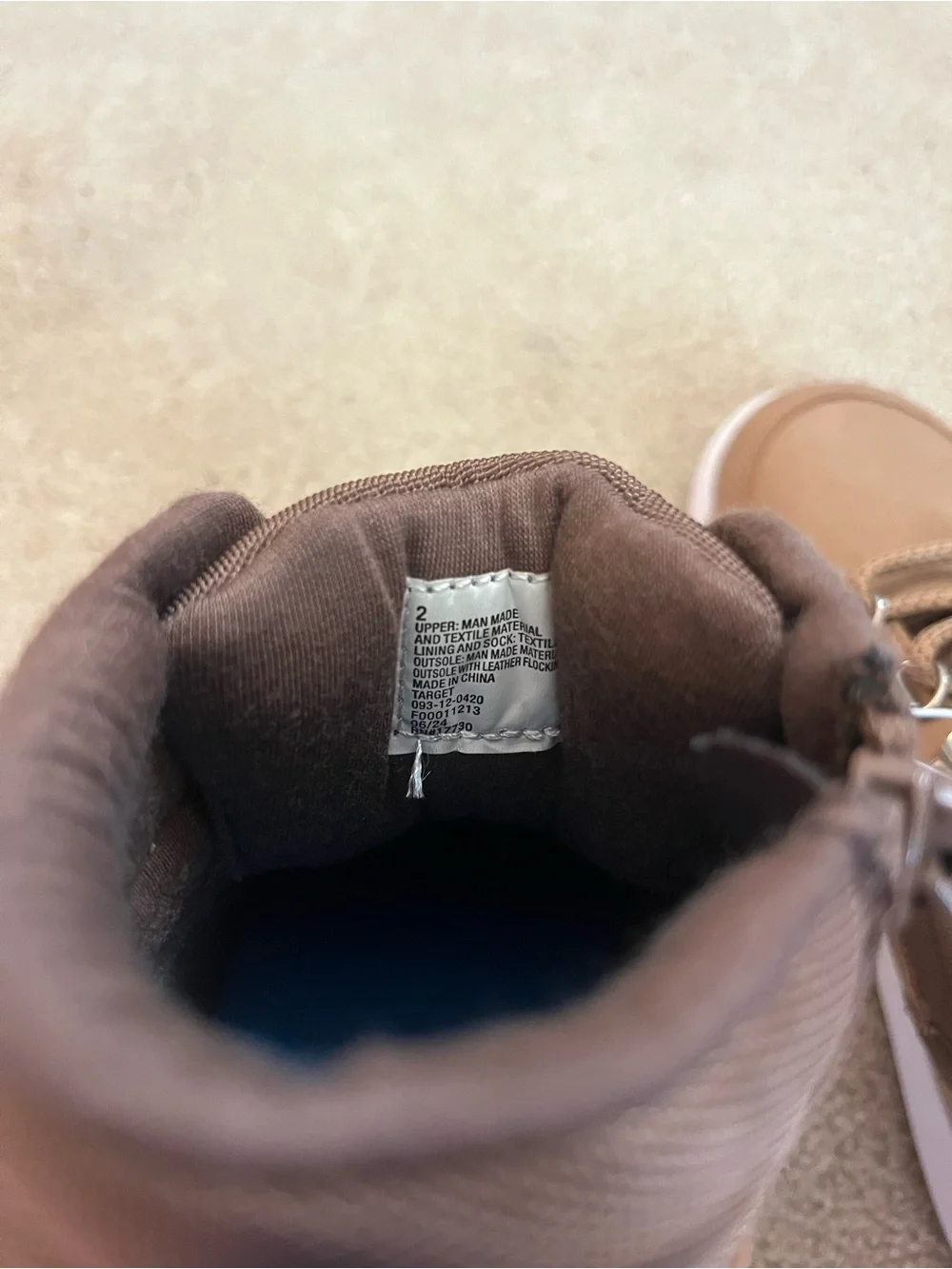 Cat & Jack Tan/Brown High-Top Lace-Up Kids Boots